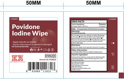 Dosage (Evr Povidone Iodine Wipe)